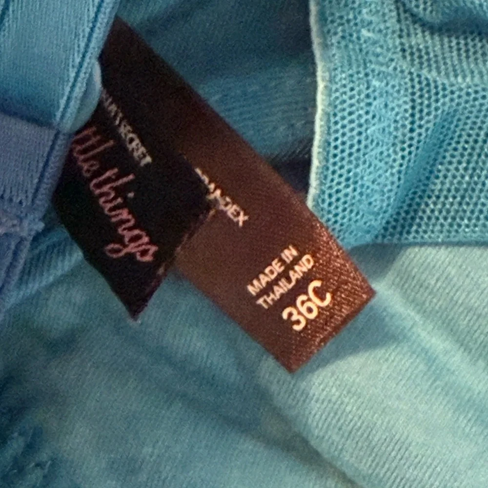 Victoria’s Secret Electric Blue Ruffle Satin Ribbon Bustier